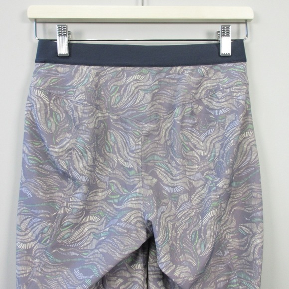 Patagonia Tyrolean Bike Shorts Women 0 Gray Patterned Zip Pockets Cycling 112 - Picture 6 of 13